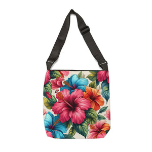 Vibrant Hibiscus Tote Bag - Bold Floral Everyday Style - Dipaliz - Bags