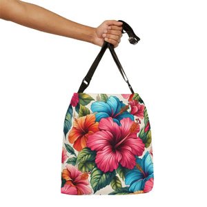 Vibrant Hibiscus Tote Bag - Bold Floral Everyday Style - Dipaliz - Bags