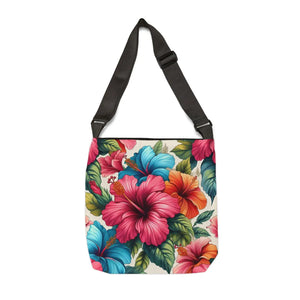 Vibrant Hibiscus Tote Bag - Bold Floral Everyday Style - Dipaliz - Bags
