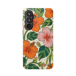 Hibiscus Floral Magnetic Impact-resistant Phone Case - Mobile Cases