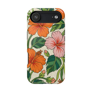 Hibiscus Floral Magnetic Impact-resistant Phone Case - Mobile Cases