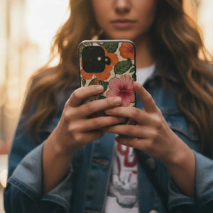 Hibiscus Floral Magnetic Impact-resistant Phone Case - Mobile Cases