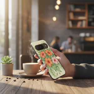 Hibiscus Floral Tough Phone Case, Tropical Flower Protective - Mobile Cases