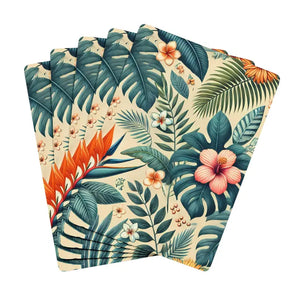 Hibiscus Poker Playing Cards - Premium 300gsm - Dipaliz - 2.5’’ x 3.5’’ / White / Semi Glossy - Card Games