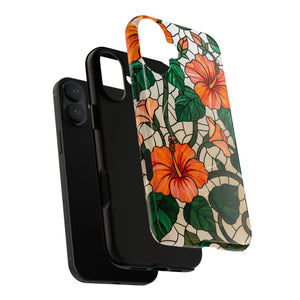 Hibiscus Stained Glass Tough Magnetic Phone Case - Mobile Cases