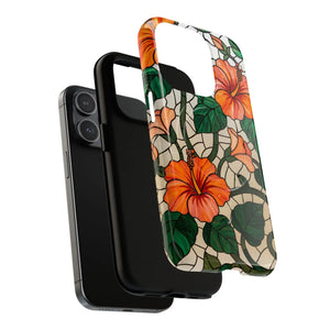 Hibiscus Stained Glass Tough Magnetic Phone Case - Mobile Cases