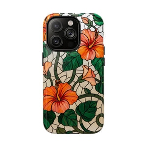 Hibiscus Stained Glass Tough Magnetic Phone Case - Mobile Cases
