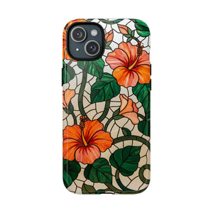Hibiscus Stained Glass Tough Magnetic Phone Case - Mobile Cases