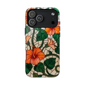 Hibiscus Stained Glass Tough Magnetic Phone Case - Mobile Cases