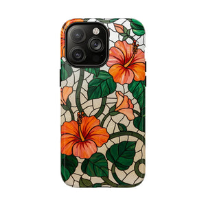 Hibiscus Stained Glass Tough Magnetic Phone Case - Mobile Cases