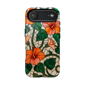 Hibiscus Stained Glass Tough Magnetic Phone Case - Mobile Cases