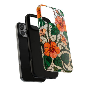 Hibiscus Stained Glass Tough Magnetic Phone Case - Mobile Cases