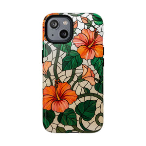 Hibiscus Stained Glass Tough Magnetic Phone Case - Mobile Cases