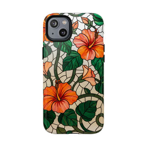 Hibiscus Stained Glass Tough Magnetic Phone Case - Mobile Cases