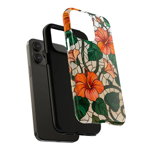 Hibiscus Stained Glass Tough Magnetic Phone Case - Mobile Cases