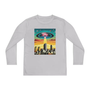 Ufo in the City Youth Long Sleeve Tee High Rise Buildings - Dipaliz - T-shirts