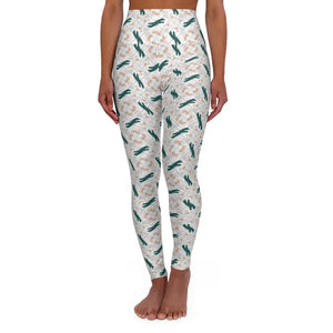 Cactus Print Yoga Leggings High-waist Activewear - Dipaliz - Xs Gifts Online