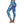 High-waisted Blue Ocean Print Yoga Leggings, Stretchy Aop Activewear - All Over Prints