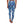 High-waisted Blue Ocean Print Yoga Leggings, Stretchy Aop Activewear - All Over Prints