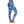 High-waisted Blue Ocean Print Yoga Leggings, Stretchy Aop Activewear - All Over Prints