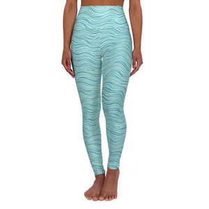 High Waisted Yoga Leggings - Ocean Vibes Activewear - Dipaliz