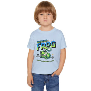 Dreaming Frog Heavy Cotton Toddler Tee - Ultimate Comfort Adventure Wear - T-shirts