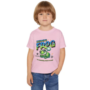 Dreaming Frog Heavy Cotton Toddler Tee - Ultimate Comfort Adventure Wear - T-shirts