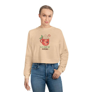 Cropped Fleece Pullover Holiday Vibes Cozy Winter Top - Dipaliz - Sweatshirts