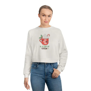 Cropped Fleece Pullover Holiday Vibes Cozy Winter Top - Dipaliz - Sweatshirts