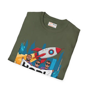 Unique Hodl Gang Rocket Design Unisex Crypto Tee - Dipaliz - T-shirts