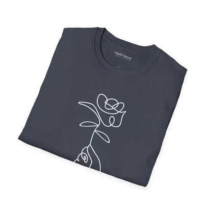 Unisex Softstyle T-shirt with Rose Flower Vibe - T-shirt