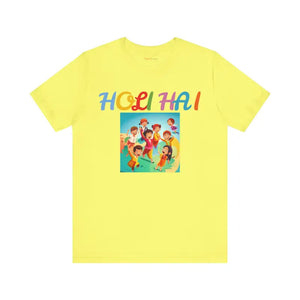 Holi Hai Jersey Short Sleeve Tee - Vibrant Festival Style - Dipaliz - T-shirts