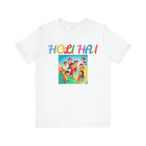 Holi Hai Jersey Short Sleeve Tee - Vibrant Festival Style - Dipaliz - T-shirts