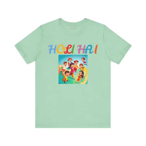 Holi Hai Jersey Short Sleeve Tee - Vibrant Festival Style - Dipaliz - T-shirts