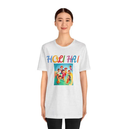 Holi Hai Vibes Unisex Jersey Short Sleeve Tee - Ash / s T-shirt