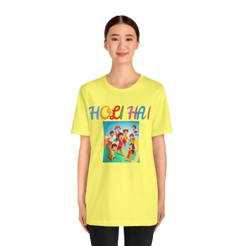 Holi Hai Vibes Unisex Jersey Short Sleeve Tee - Yellow / s T-shirt