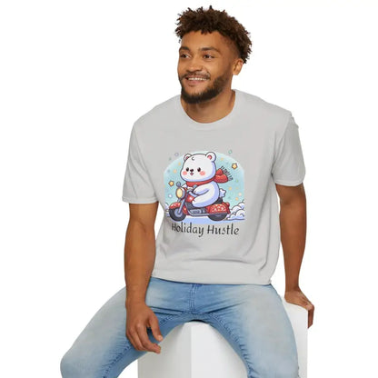 Get Festive: Holiday Hustle Polar Bear Scooter Tee - T-shirt