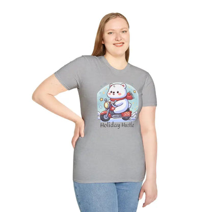 Get Festive: Holiday Hustle Polar Bear Scooter Tee - T-shirt