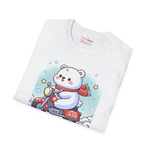 Soft Cotton Polar Bear Scooter Tee - Holiday - Dipaliz - T-shirts