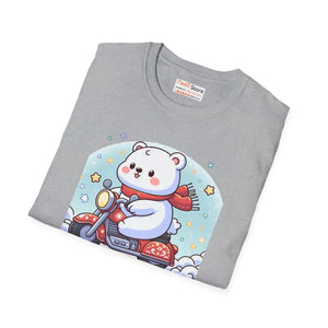 Soft Cotton Polar Bear Scooter Tee - Holiday - Dipaliz - T-shirts