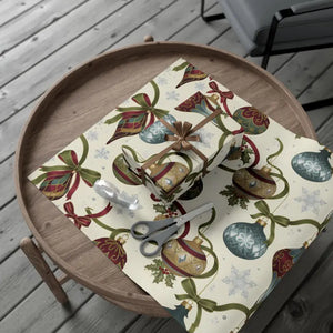 Ornament Gift Wrap Paper Vintage Holiday Design by Dipaliz - 29’’ x 20’’ / Matte - Wrapping