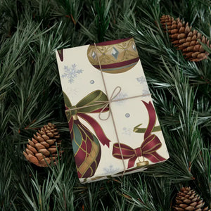 Ornament Gift Wrap Paper Vintage Holiday Design by Dipaliz - Wrapping