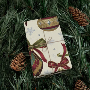 Ornament Gift Wrap Paper Vintage Holiday Design by Dipaliz - Wrapping