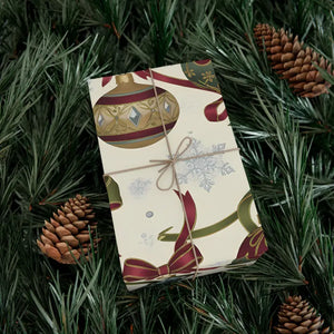 Ornament Gift Wrap Paper Vintage Holiday Design by Dipaliz - Wrapping