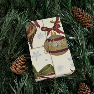 Ornament Gift Wrap Paper Vintage Holiday Design by Dipaliz - Wrapping