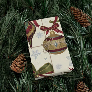 Ornament Gift Wrap Paper Vintage Holiday Design by Dipaliz - Wrapping