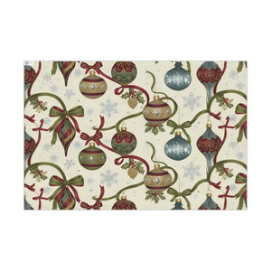 Ornament Gift Wrap Paper Vintage Holiday Design by Dipaliz - 29’’ x 20’’ / Satin - Wrapping