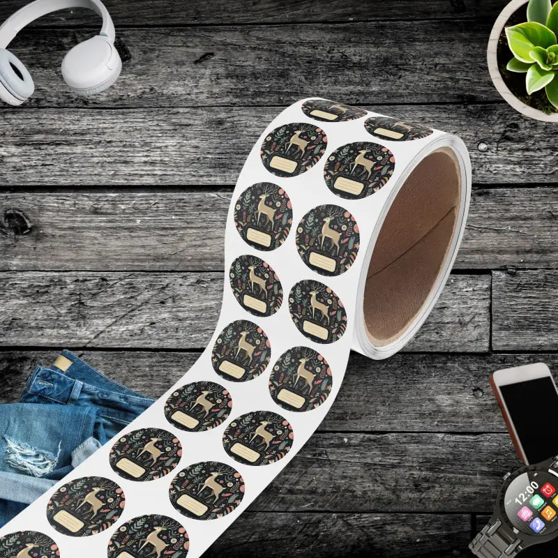 Sticker Label Rolls - Hot Festive Magic | Dipaliz - 1’’ x / 50 Pcs / Glossy - Labels & Tags