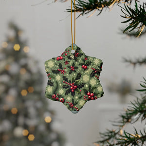 Holly Leaves Festive Ceramic Ornaments Christmas - Dipaliz - Holiday