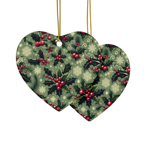 Holly Leaves Festive Ceramic Ornaments Christmas - Dipaliz - Holiday